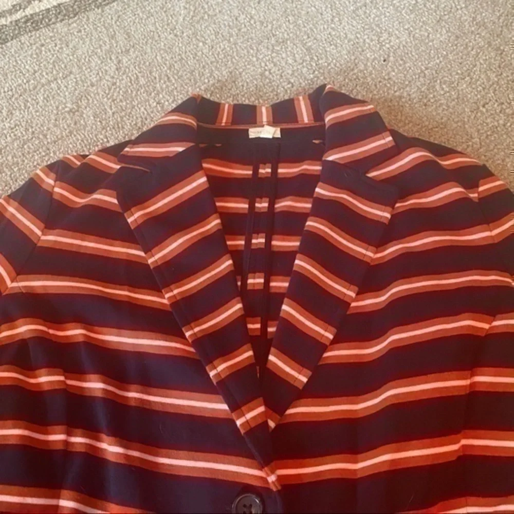 Striped J. Crew cotton blazer